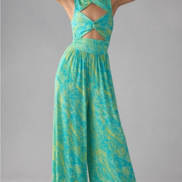 Plenty by Tracy Reese Pants - Plenty by Tracy Reese Turquoise and Lime Jumpsuit